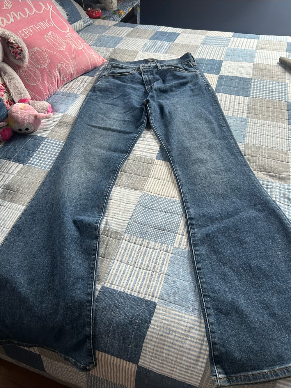Abercrombie & Fitch Women's Dark Blue Flare Jeans